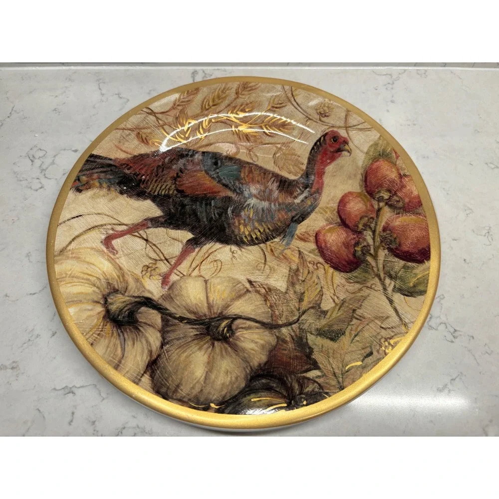 Set of 4 Pottery Barn FRESCO Turkey Game Birds 9